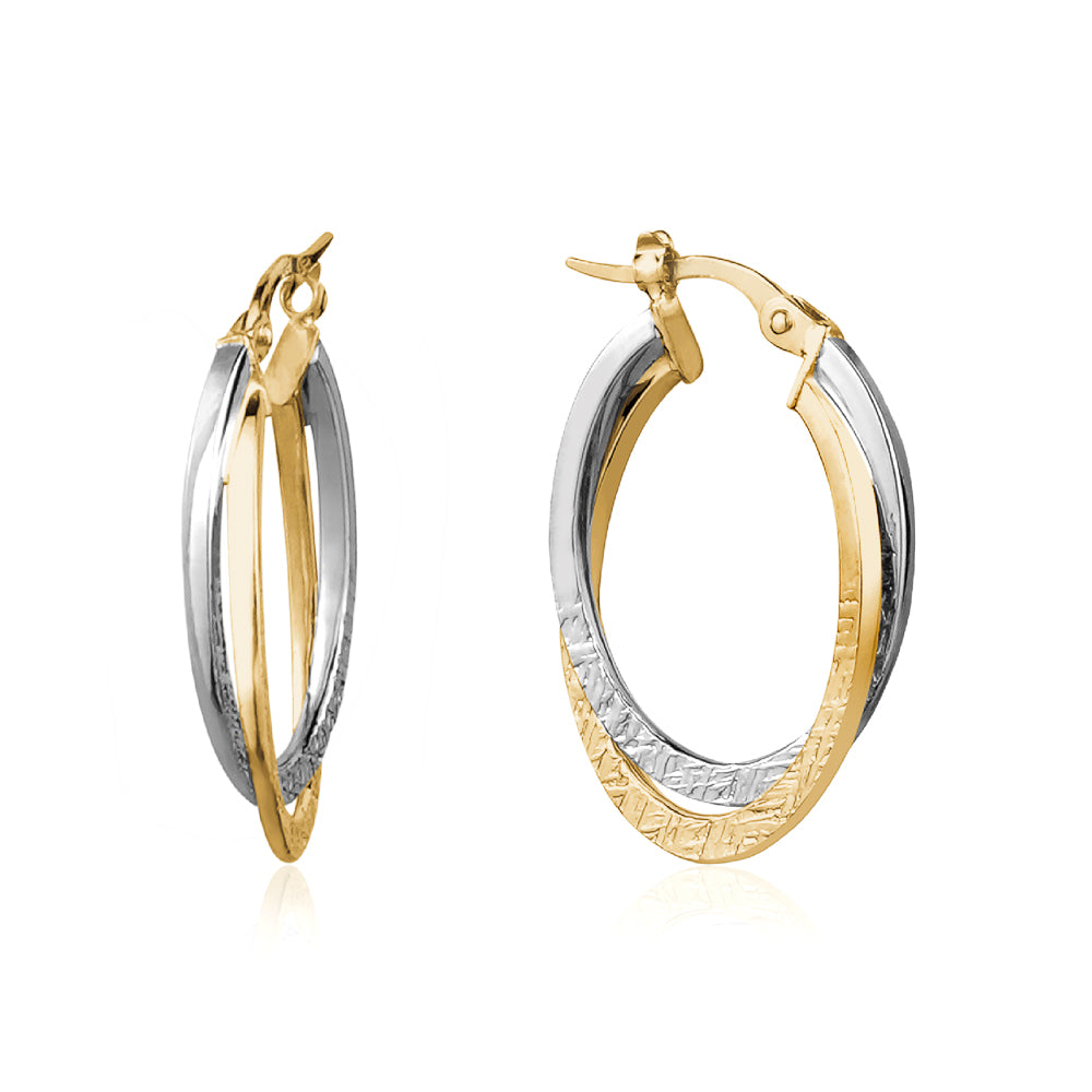 10K TT OVAL TEXTURED HOOP
