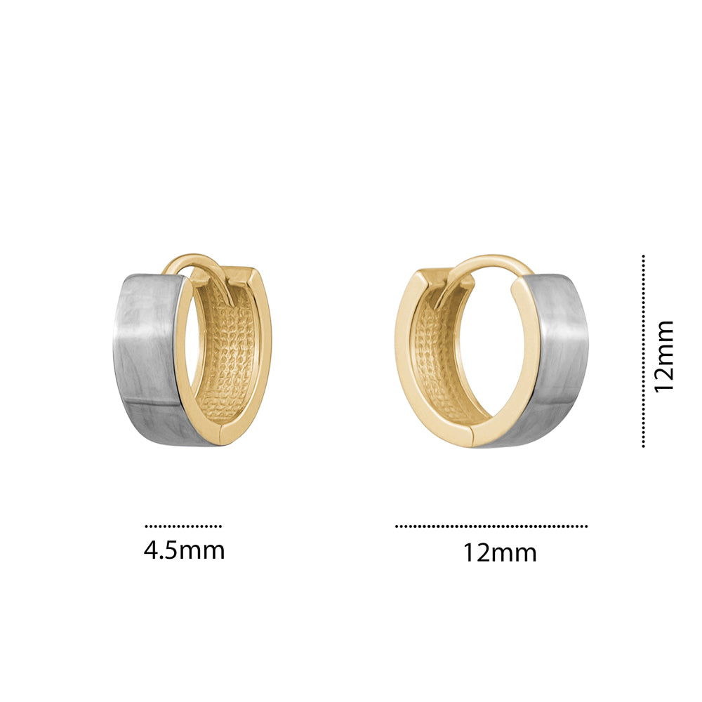 10KTT HUGGIE 4MM X 12MM