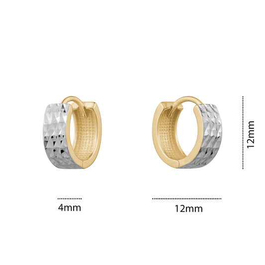10KTT HUGGIE 4MM X 12MM