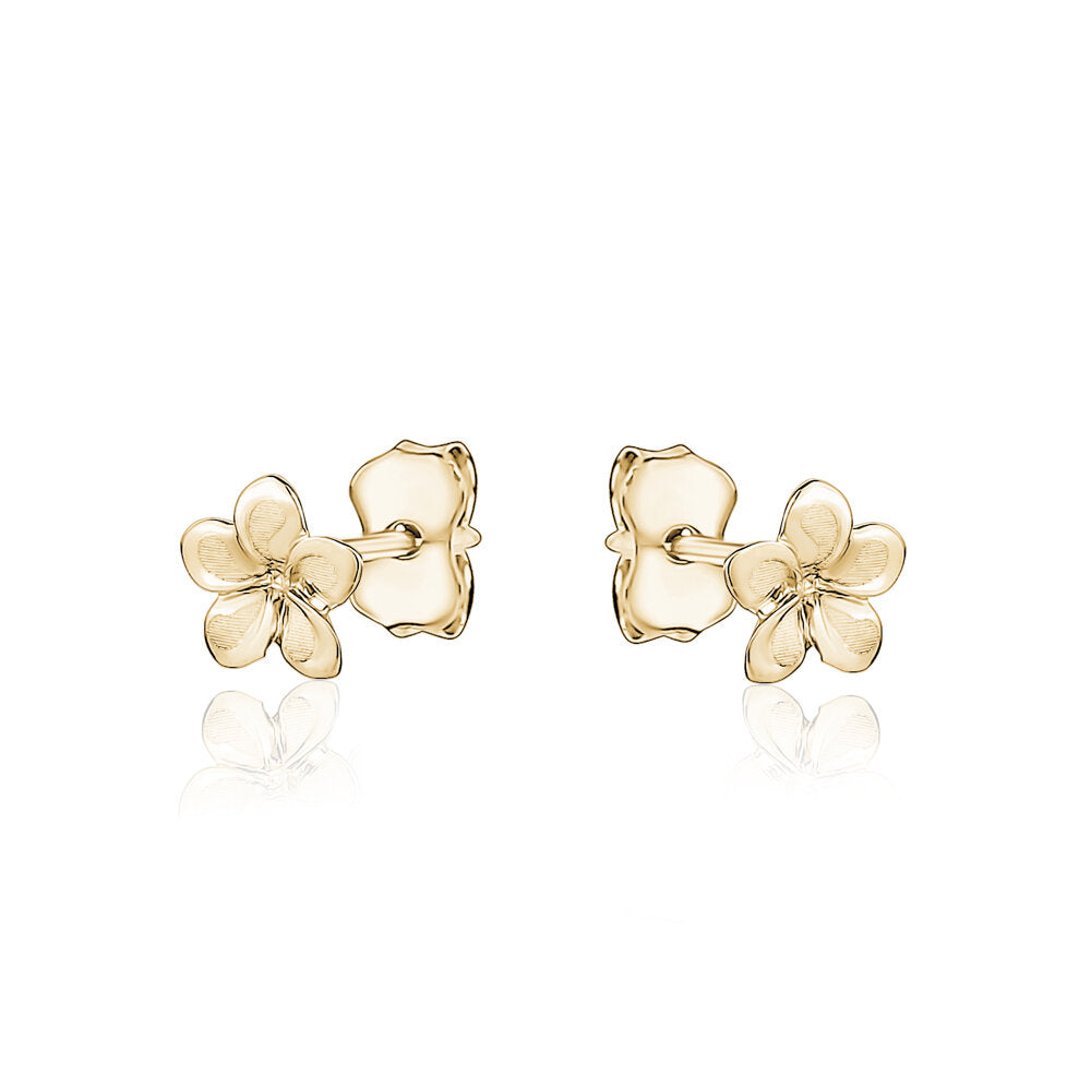 10k Yellow Gold Flower Studs