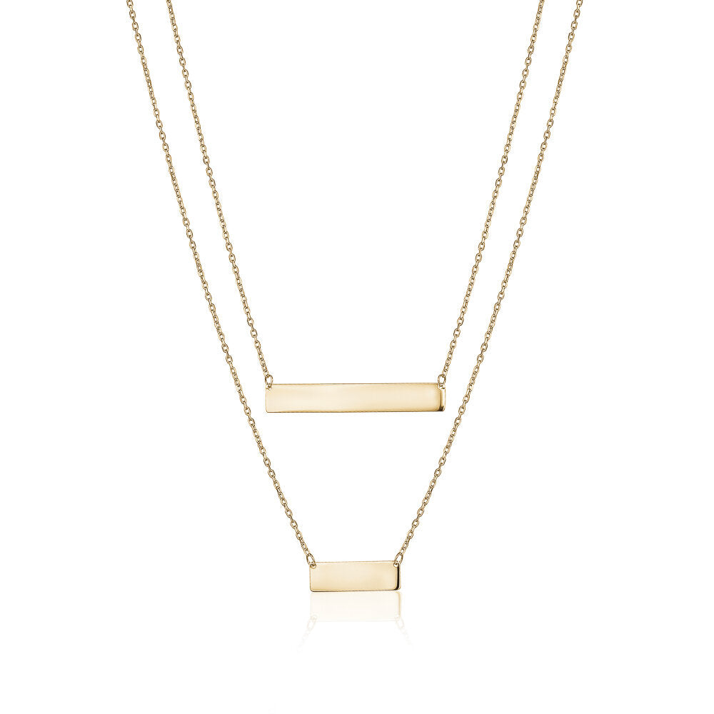 10K BAR NECKALCE