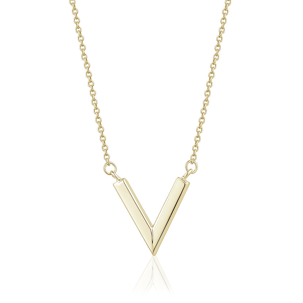 10k Yellow Gold "V" Necklace