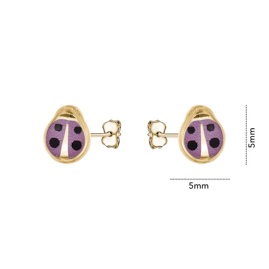 10K SMALL LADY BUG STUD