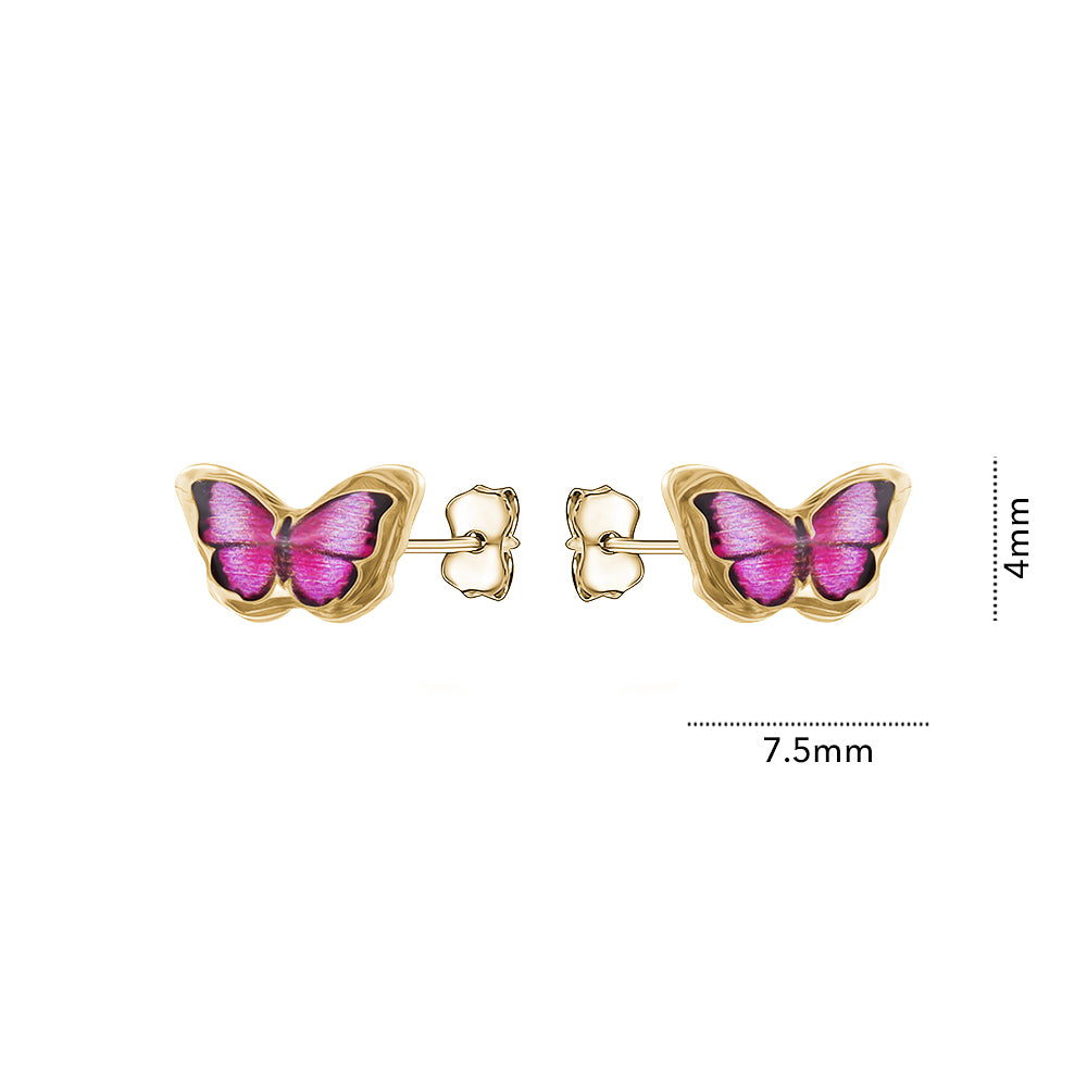 10K SMALL BUTTERFLY STUD