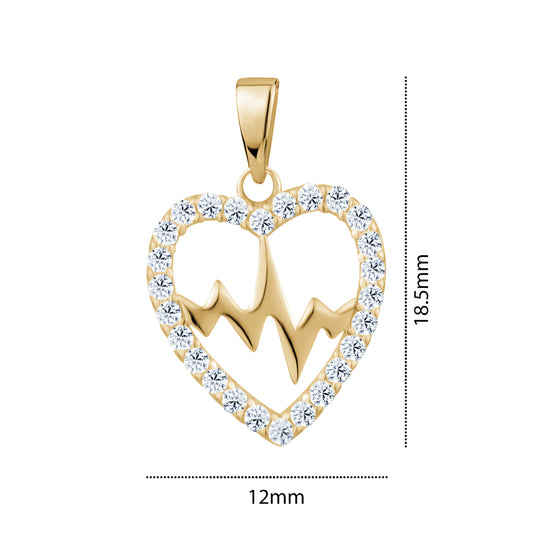 10KY HEART BEAT CHARM Z-5622