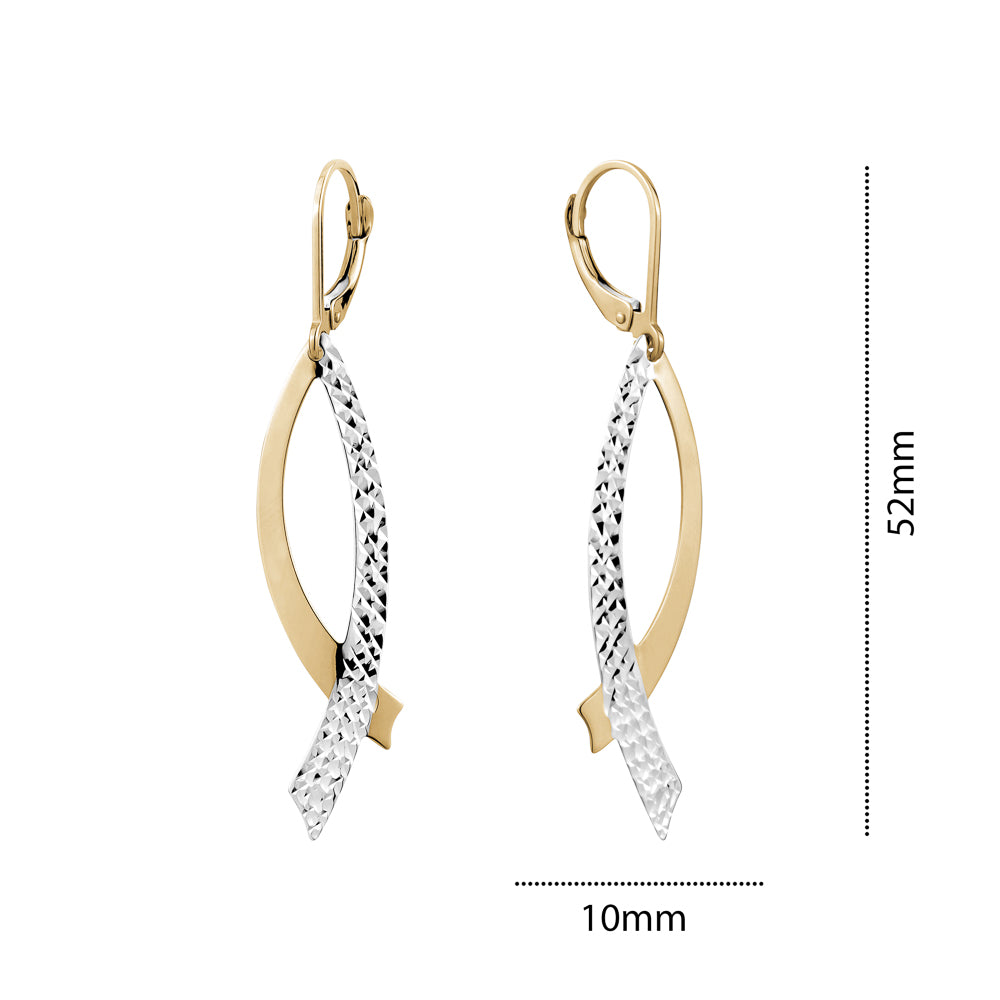 10K TT DROP EARRING