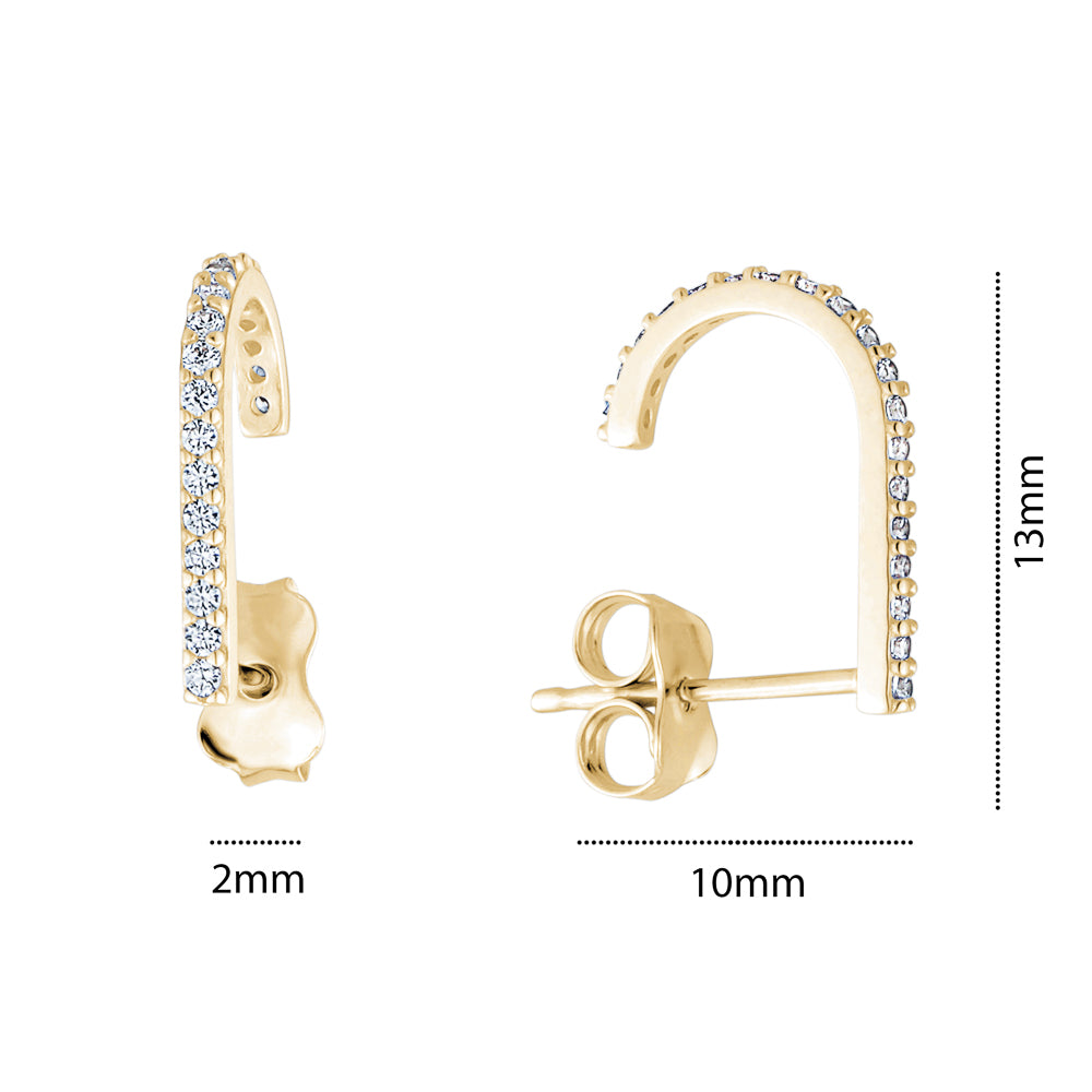 10KY CZ EAR LOBE HUGGER