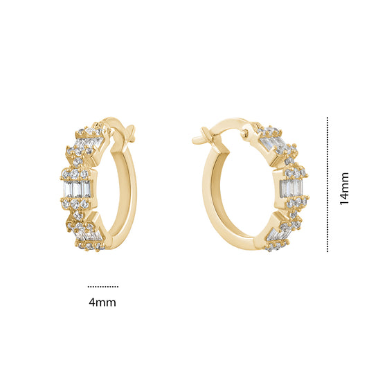 NEW!! 10KY HOOPS WITH CZ'S