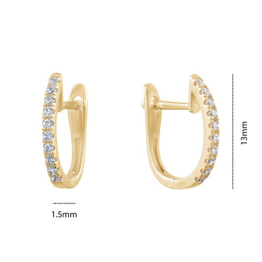 NEW!! 10KY CZ LEVER BACK EARRINGS