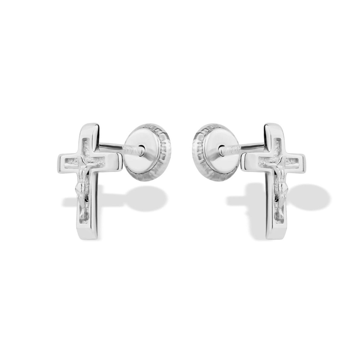 10KY CRUCIFIX STUDS