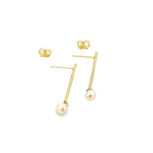 10KY DROP STUDS WITH PEARLS ZGL-6140