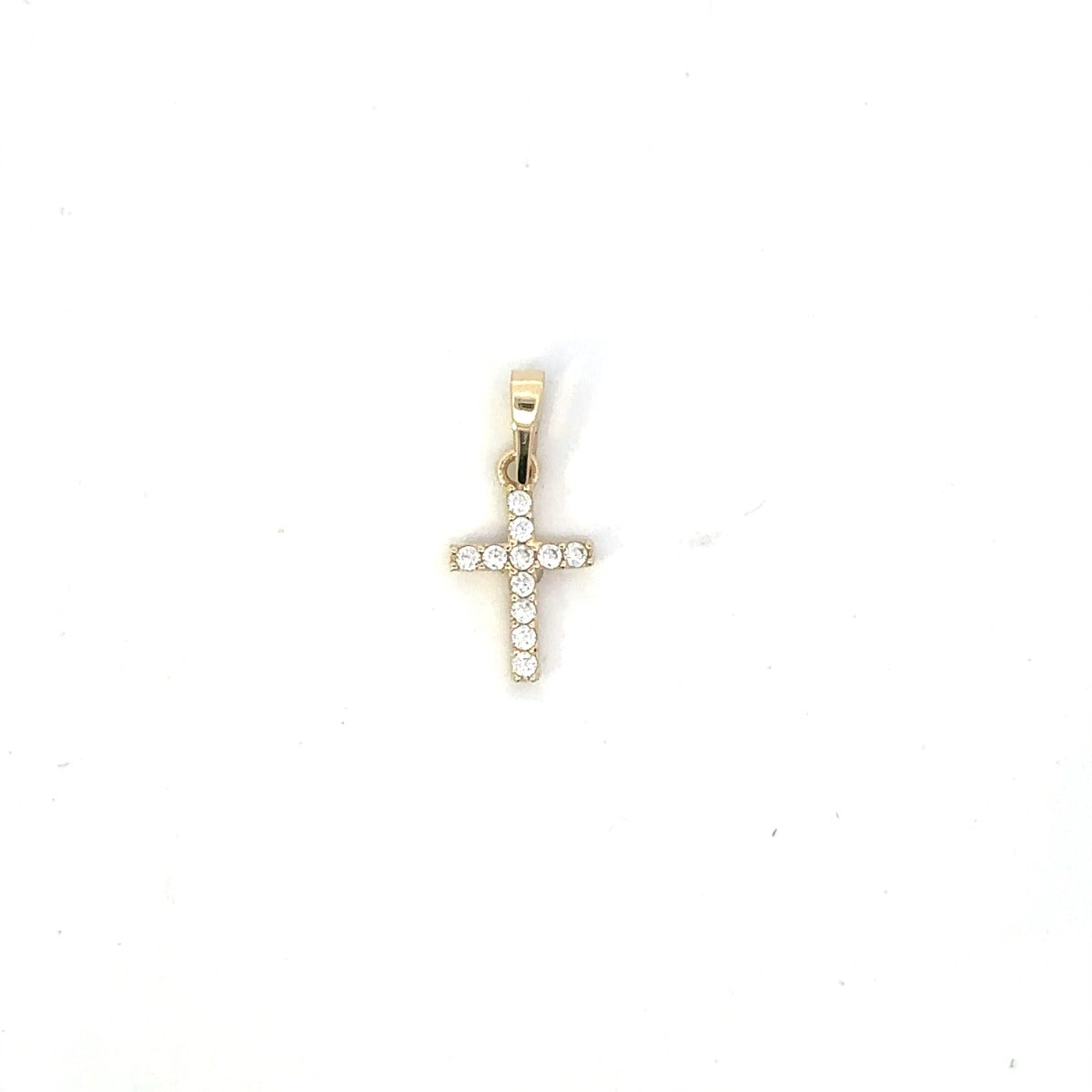 10KY TINY CZ CROSS CHARM ZJFP-0026