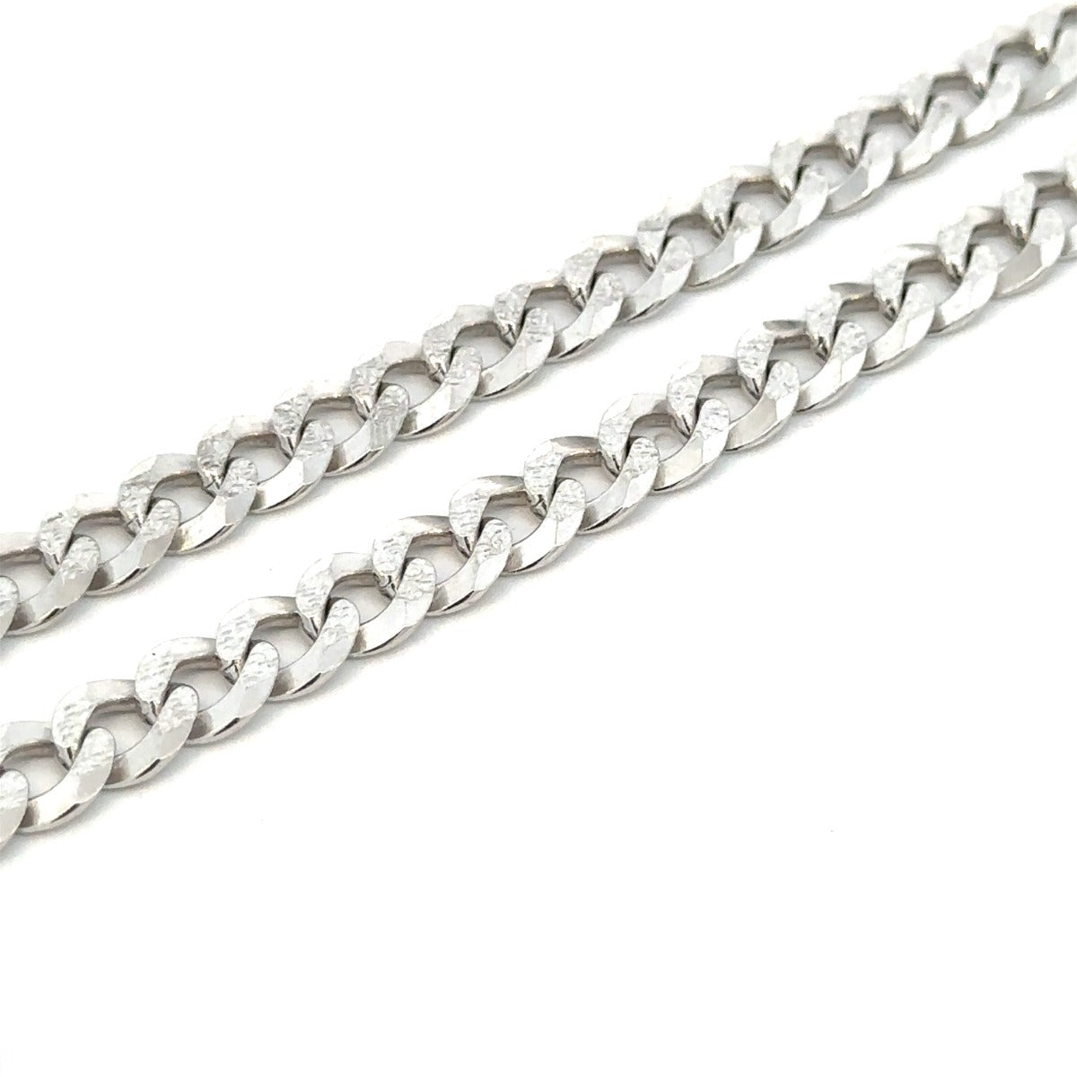SILVER LAZER CUT CURB CHAIN 7.8MM