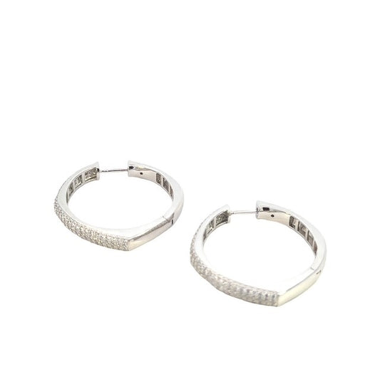 SILVER MICRO PAVE CZ HOOPS ZS-4503