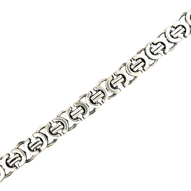 SILVER OXIDIZED MENS BRACELET ZS-4616