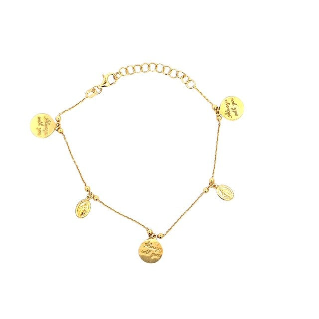 SILVER GOLD PLATED BRACELET ZS-4682