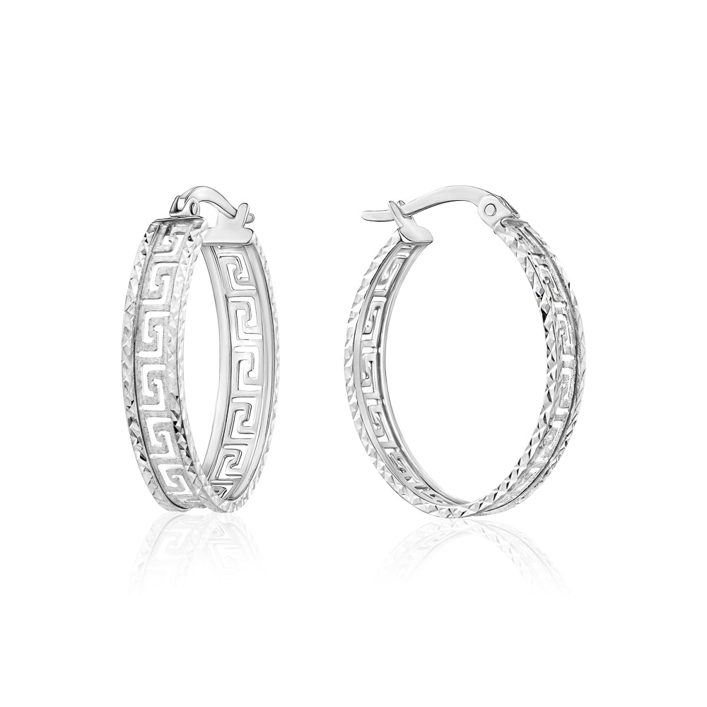 Sterling Silver Oval Hoops
