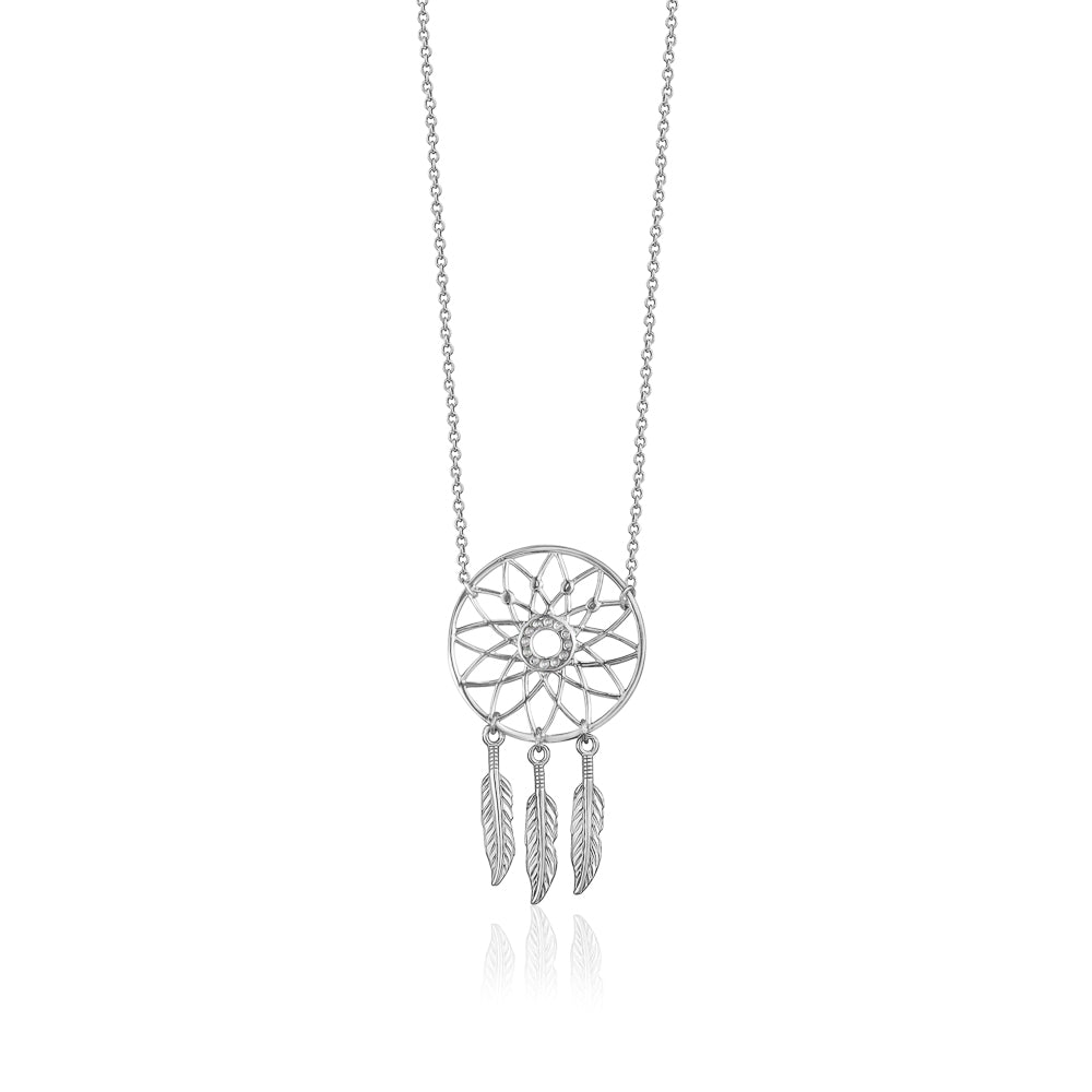 Sterling Silver Dream Catcher Necklace