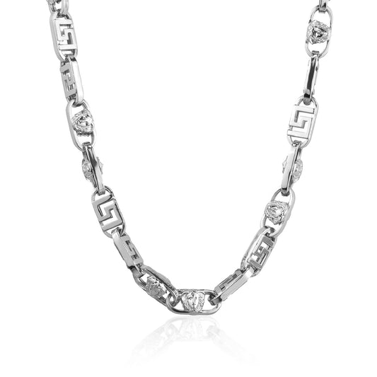 STERLING SILVER HOLLOW NECKLACE ZS-4734