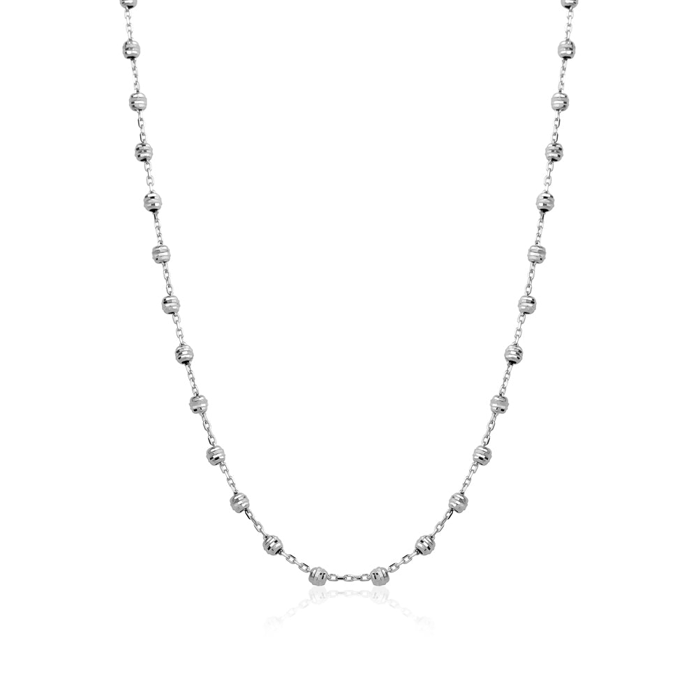 STERLING SILVER BEAD CHAIN ZS-4736