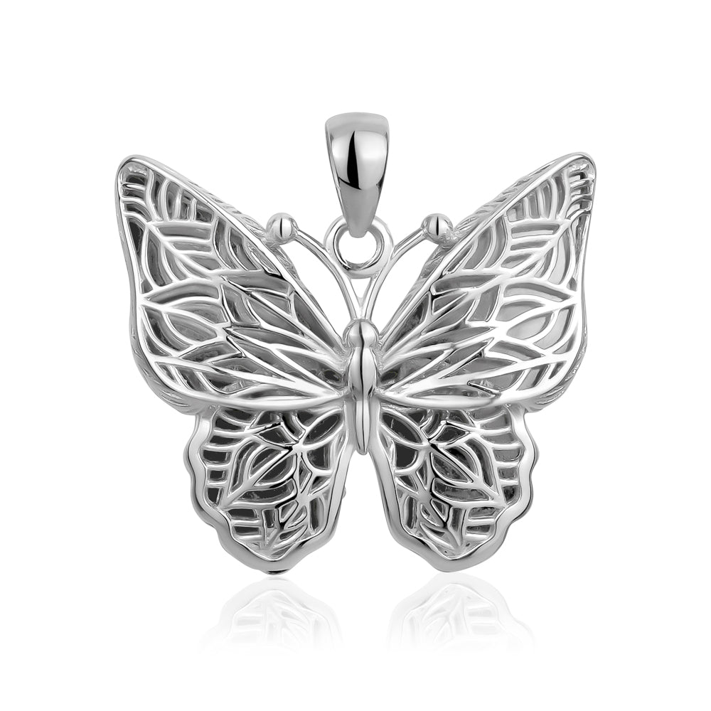 STERLING SILVER 2D BUTTERFLY ZS-4738