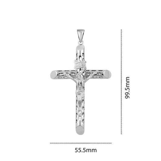 STERLING SILVER XXLARGE CRUSIFIX ZS-1335