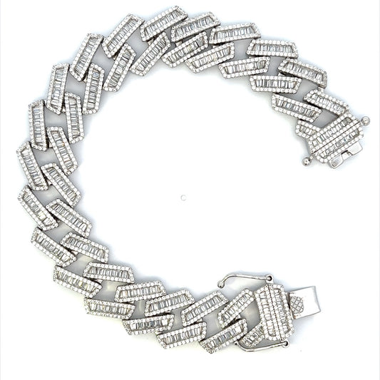 SILVER GENTS CZ BRACELET ZSB-6000