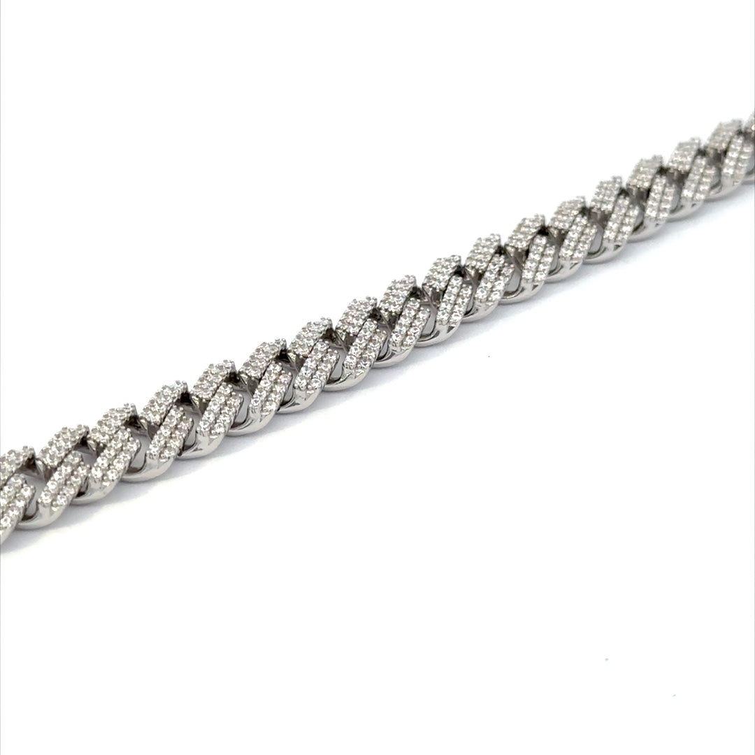 SILVER GENTS CZ BRACELET ZSB-6004
