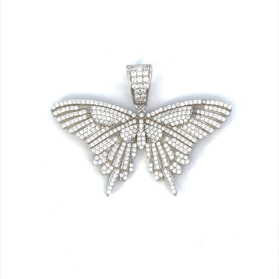 SILVER CZ BUTTERFLY PENDANT ZSP-6011