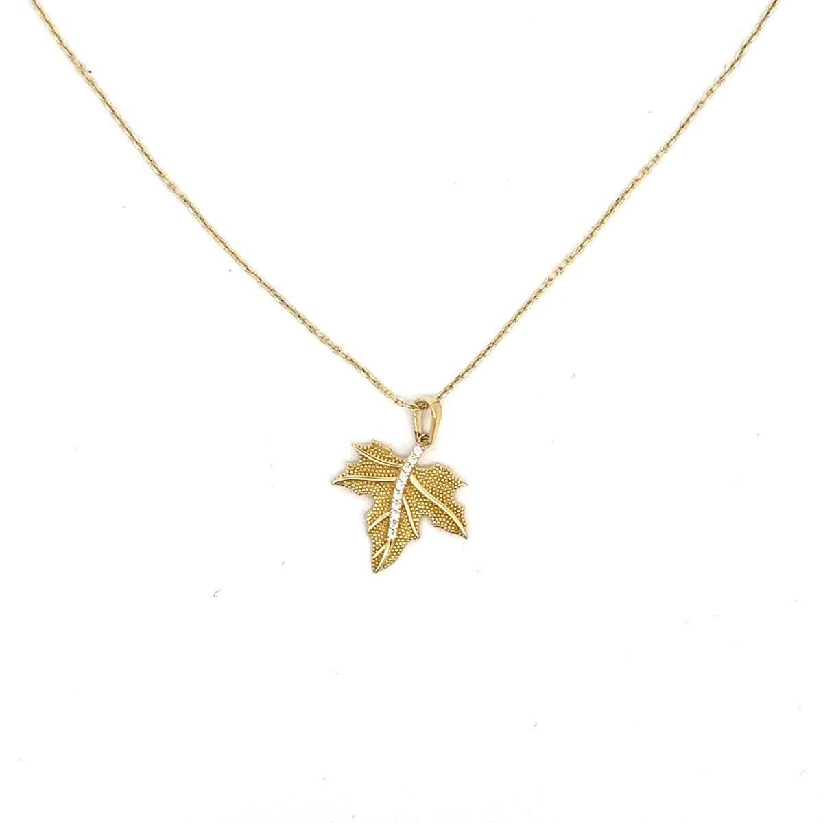 10KY LEAF NECKLACE ZVN-029