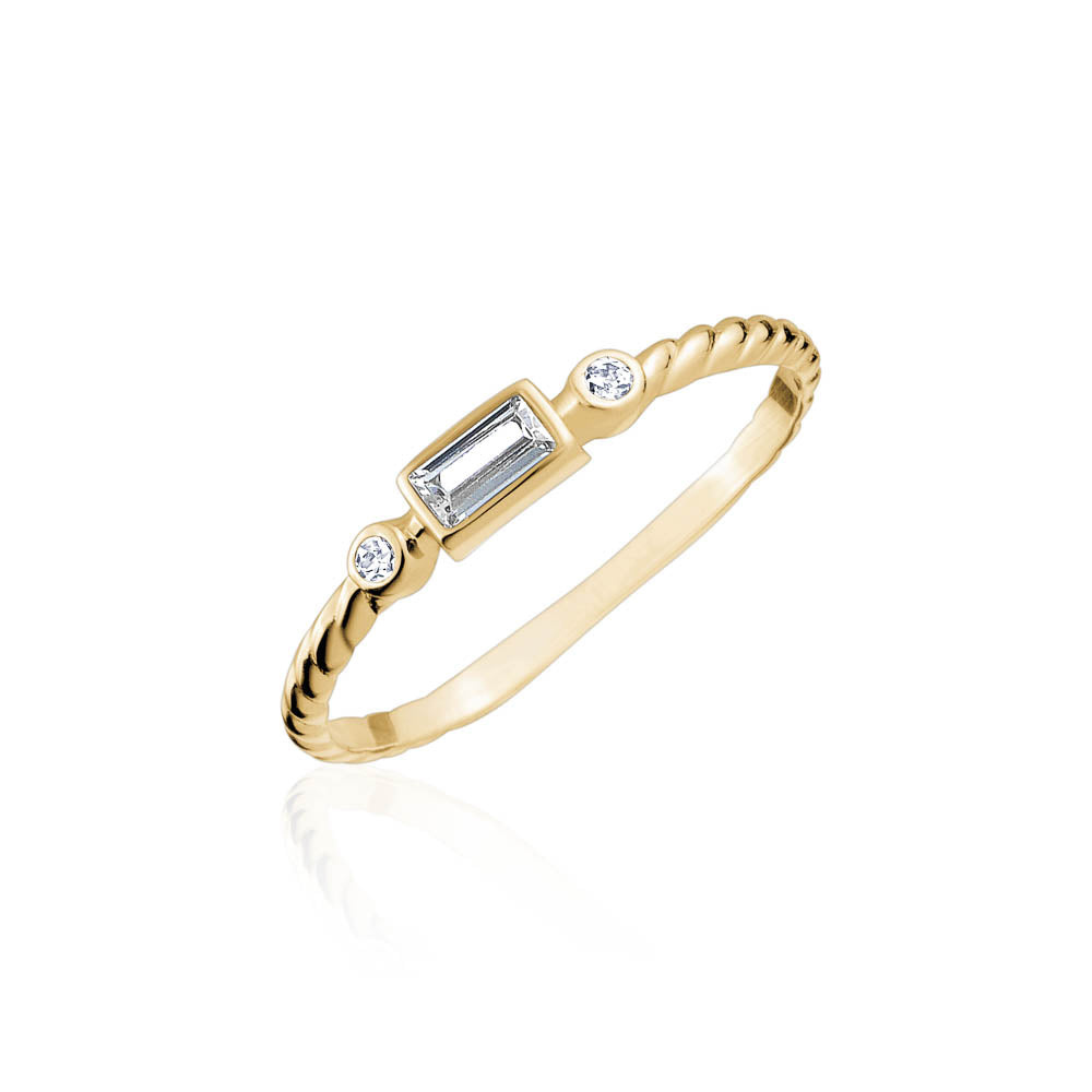 10KY CZ STACKABLE RING ZVR-038