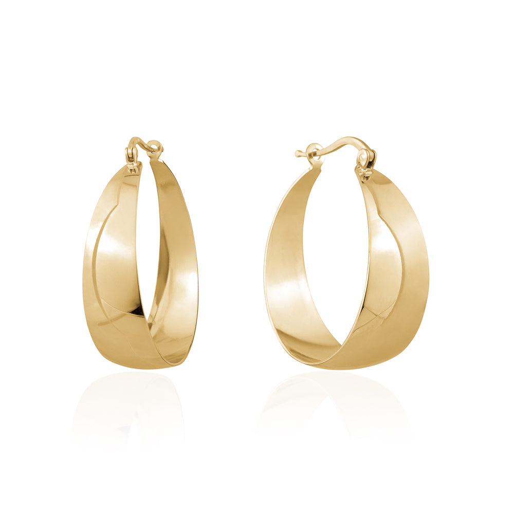 STERLING SILVER GP PIRATE HOOPS MED