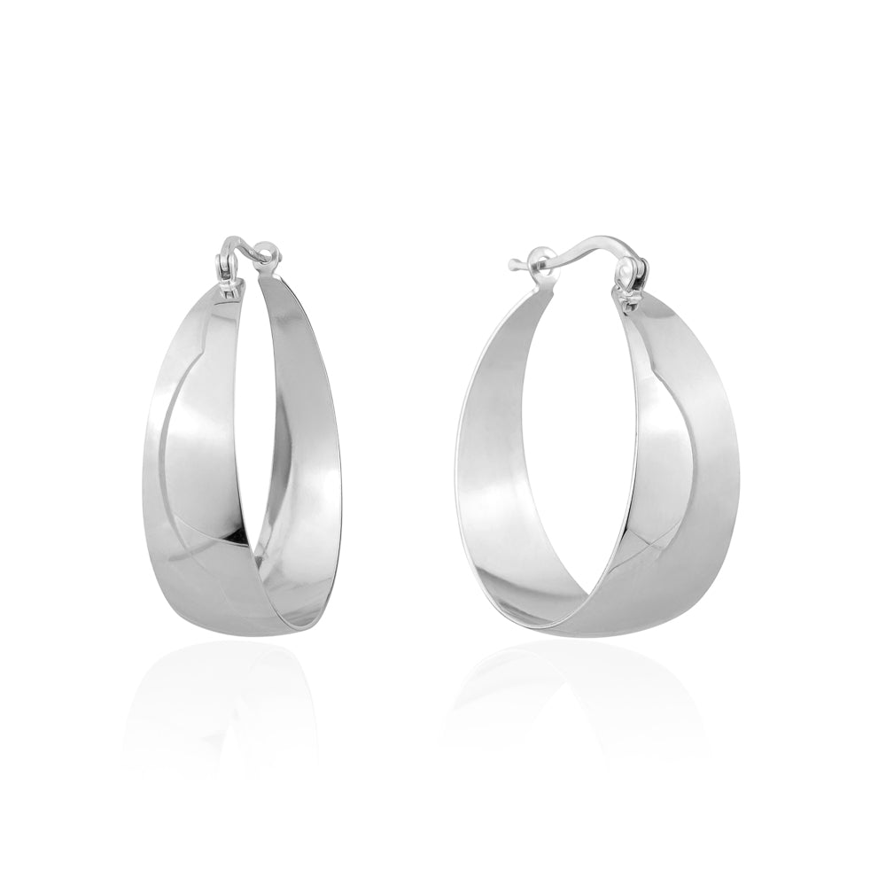 STERLING SILVER PIRATE HOOPS MED