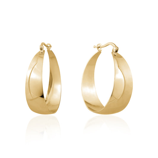 STERLING SILVER GP PIRATE HOOPS LRG
