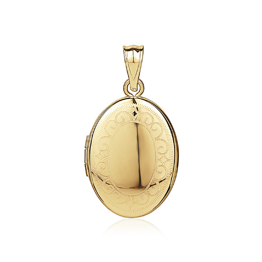 14KY OVAL LOCKET 14K60099