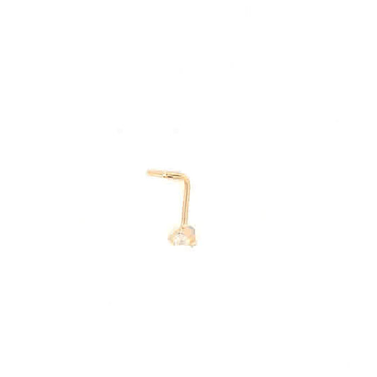 14KY CZ NOSE STUD