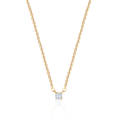 10KY 3MM CZ NECKLACE