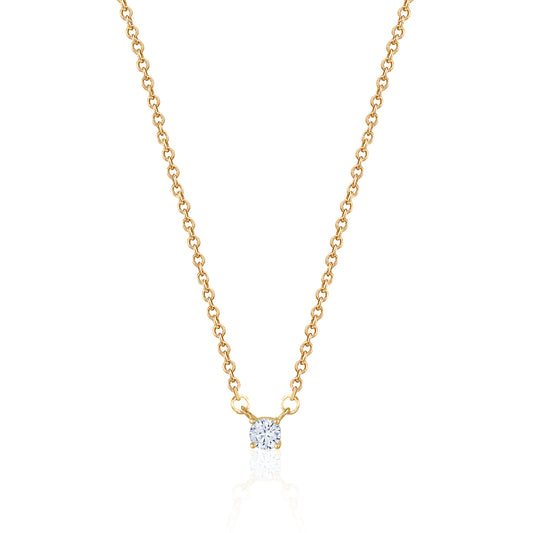 10KY 3MM CZ NECKLACE