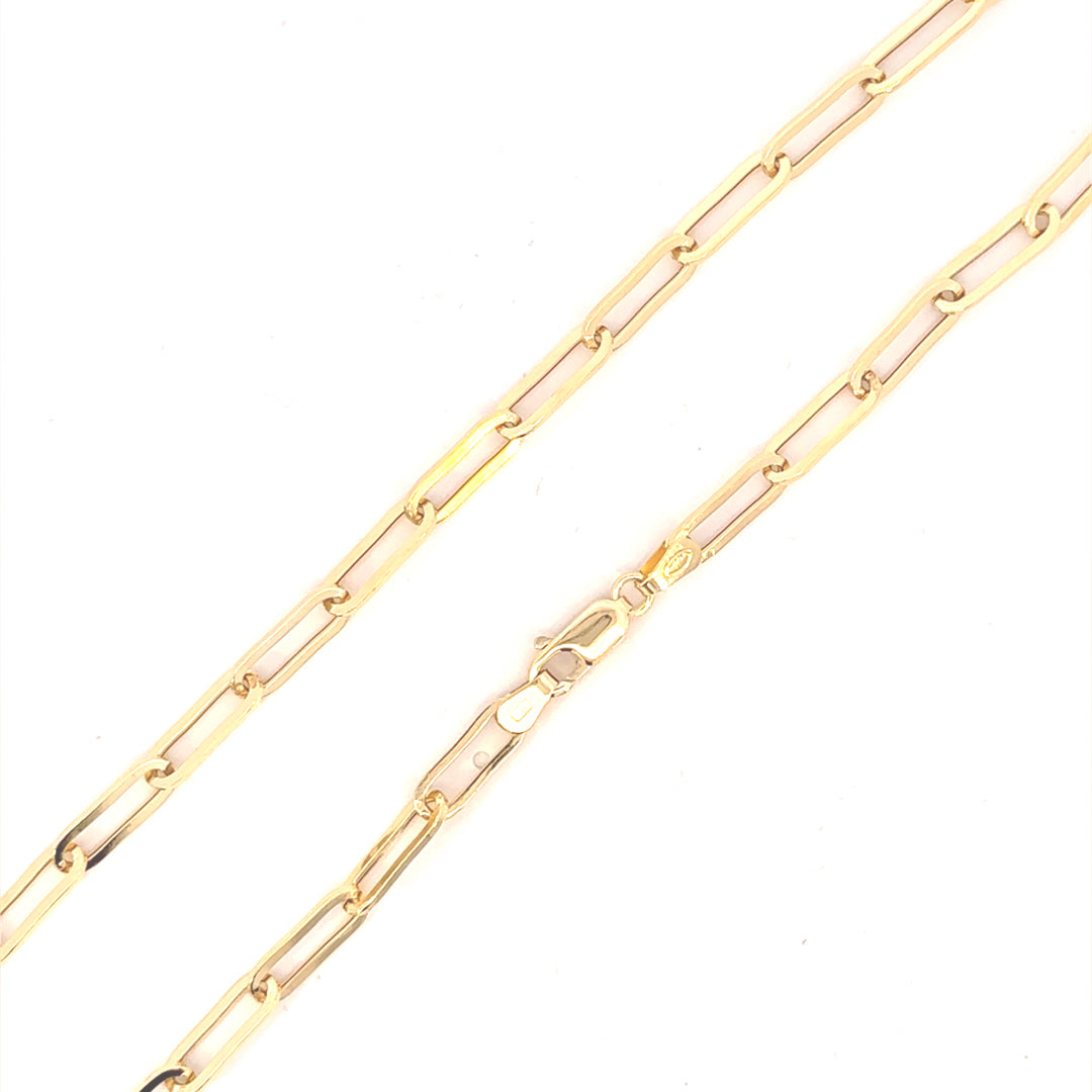 10K 4.5 MM LIGHT PAPERCLIP CHAIN