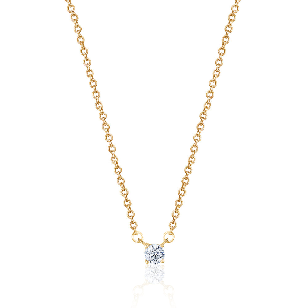 10KY 4MM CZ NECKLACE