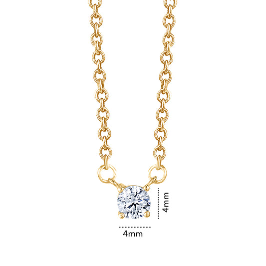10KY 4MM CZ NECKLACE