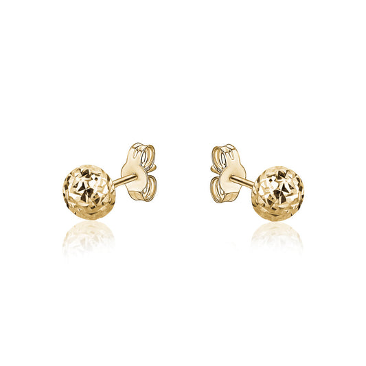 DC BUTTON STUDS YELLOW, WHITE OR ROSE GOLD
