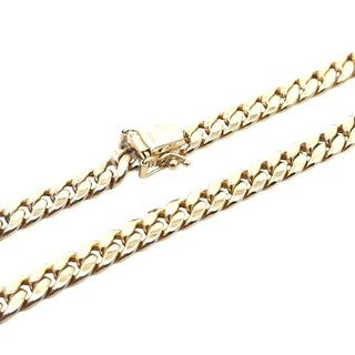 10KY SEMI HOLLOW CUBAN CHAIN 7MM