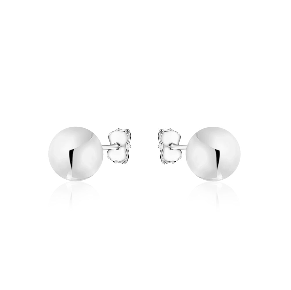 10K WHITE BALL STUD