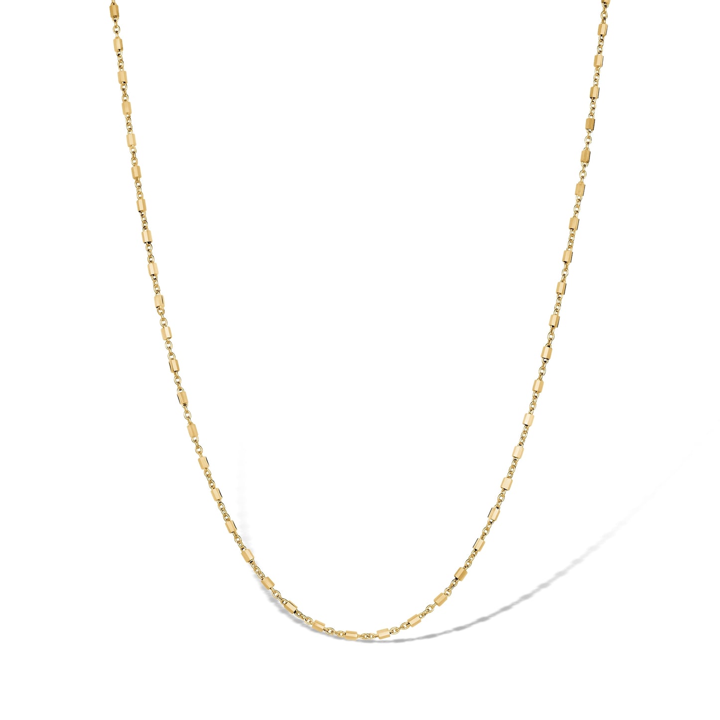 SILVER GOLD PLATED BARREL CHAIN