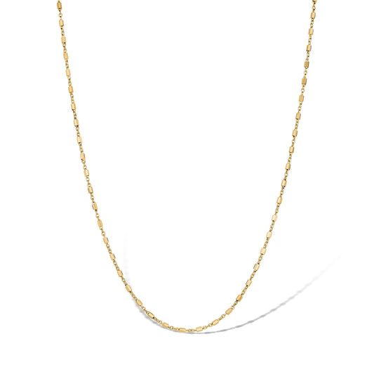 SILVER GOLD PLATED BARREL CHAIN