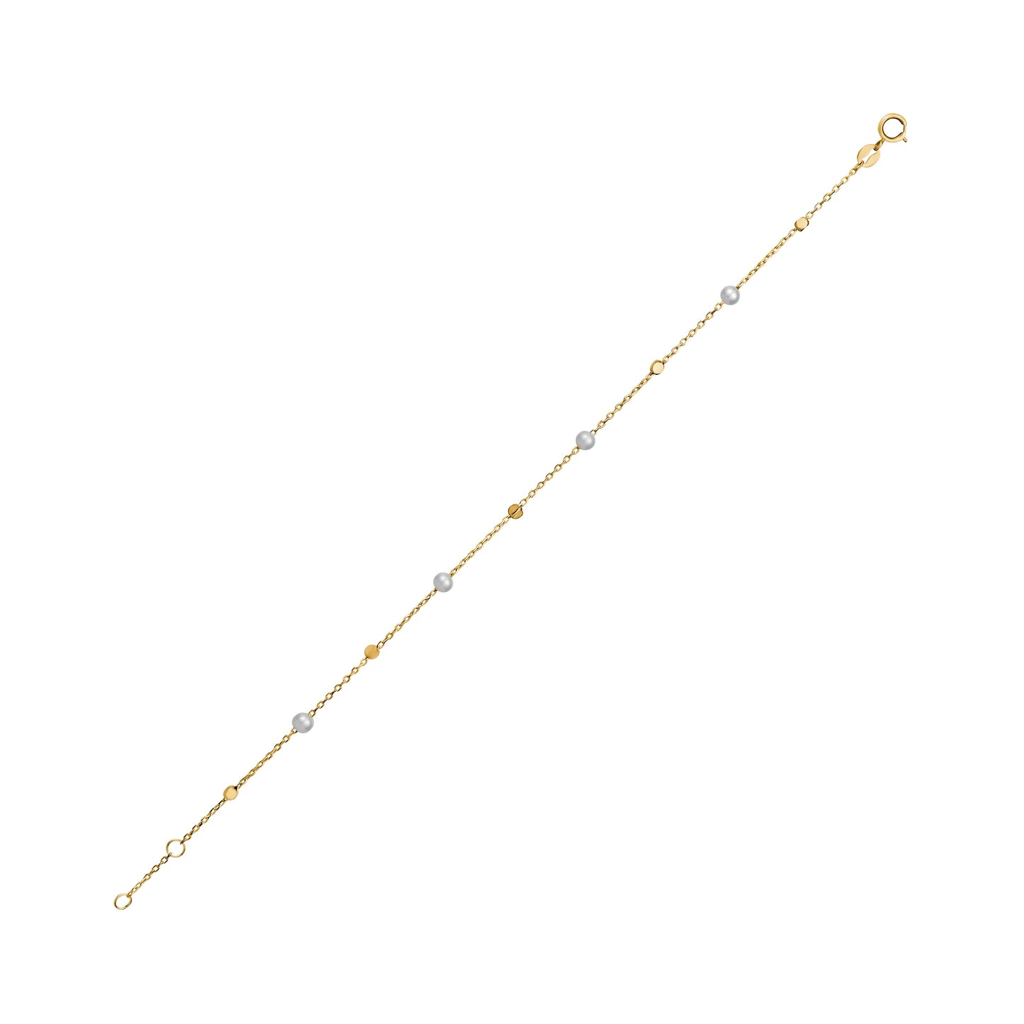 10KY PEARL SECTION BRACELET