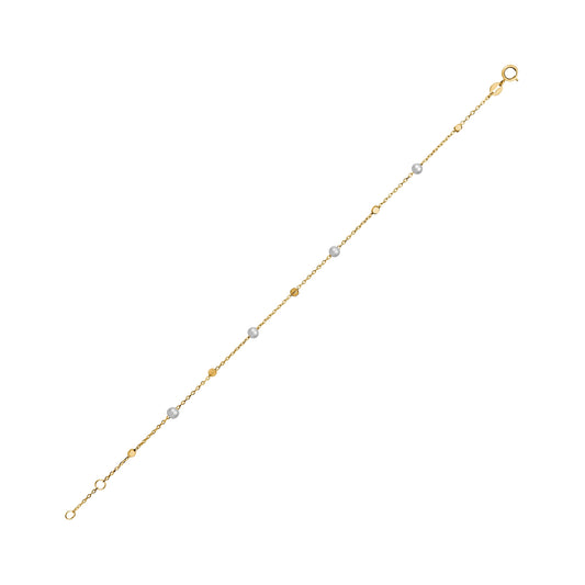 10KY PEARL SECTION BRACELET