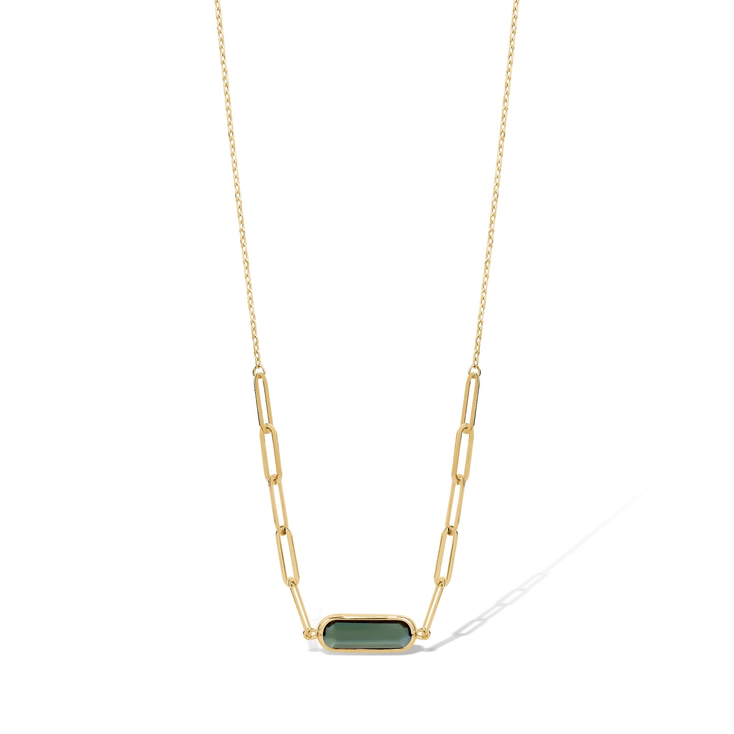 10KY NECKLACE WITH CONIAC STONE