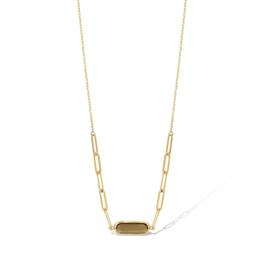10KY NECKLACE WITH CONIAC STONE